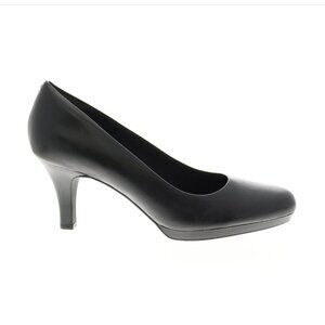 Clark’s Tempt Appeal Black Leather Pumps Heels 9M